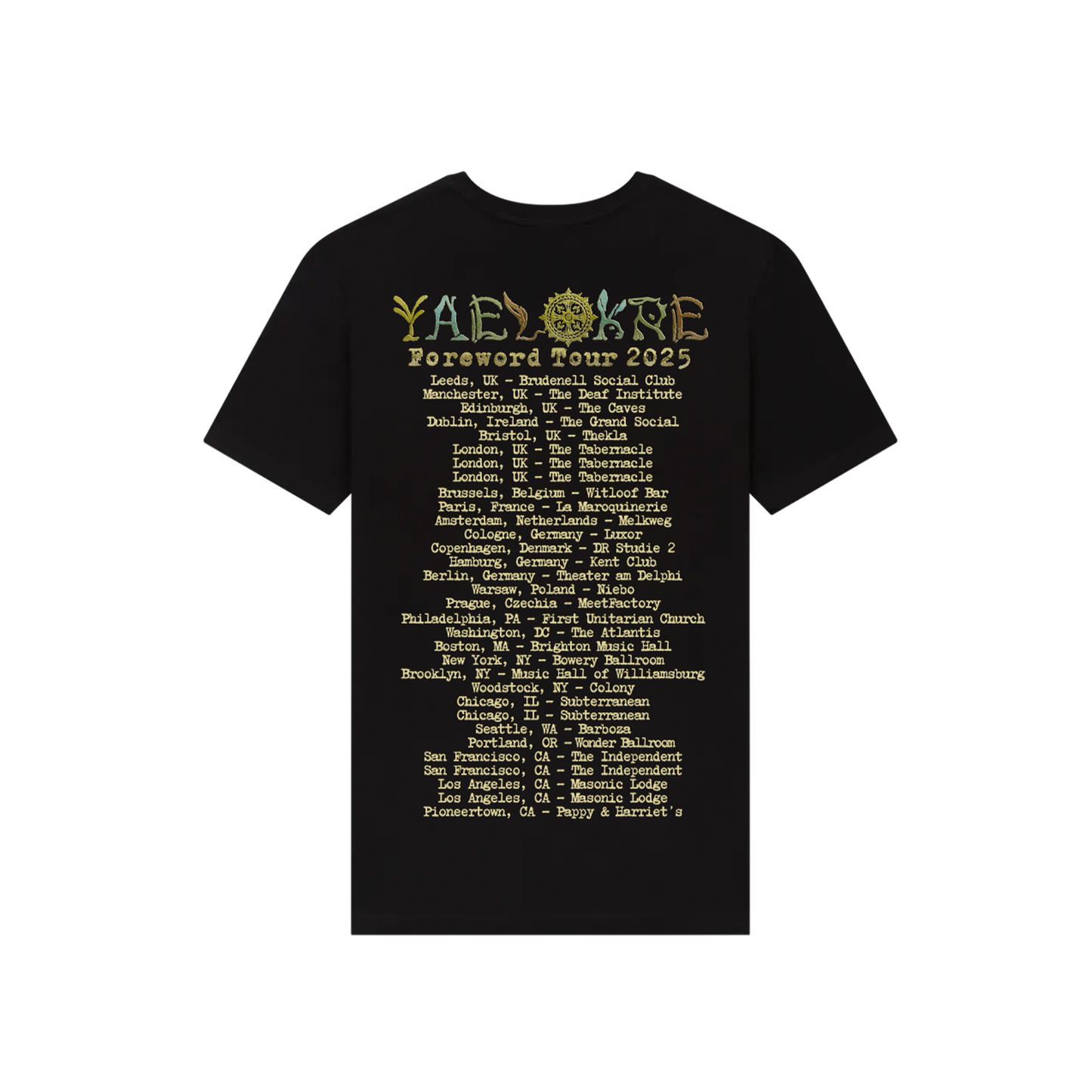 The Lark (Lined Up) Black Tour T-shirt