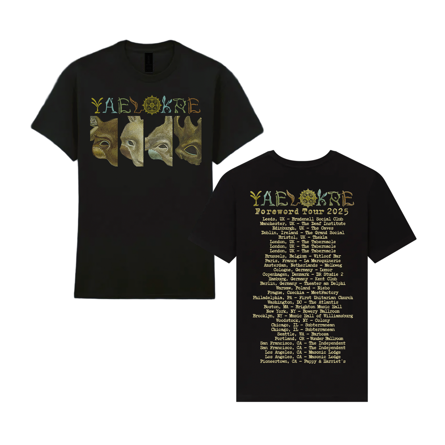 The Lark (Lined Up) Black Tour T-shirt – Yaelokre The Lark (Lined Up) Black Tour T-shirt – Yaelokre
